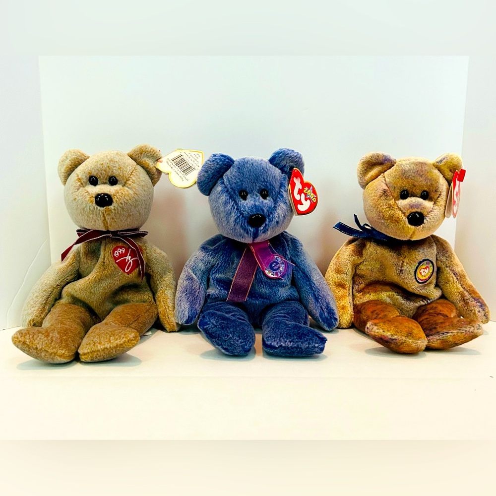 TY Beanie Babies 1999 Signature 2000 Periwinkle 2000 Chubby III